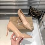 Christian Louboutin Kate Pumps Patent Calf Leather Beige-Shoes - Image 4