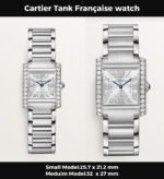 Cartier Tank Française Cartier watch, White Gold, Diamonds, Small Model - Image 2