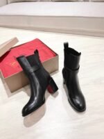 [TOP] Christian Louboutin CL Chelsea Booty 70 mm Low boots Black leather - Shoes - Image 7