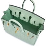 [TOP] Hermes Vert deau Matte Mississippiensis Alligator Birkin Sellier Gold Hardware - Image 8