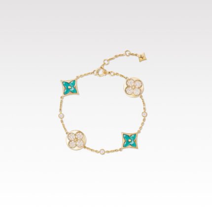 Louis Vuitton LV Color Blossom BB Multi-Pattern Bracelet, Yellow Gold, Amazonite and Diamonds - Bracelet