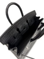 [TOP] Hermes Black Matte Alligator Birkin Brushed Palladium Hardware - Image 4