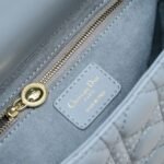 Dior Medium Lady Dior Bag Light Blue Cannage Calfskin Golden Hardware - Bag - Image 7