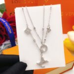 Louis Vuitton Silver double-layer Necklace - Image 3