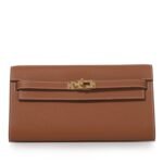 Hermes Gold Epsom Kelly Epsom Wallet Gold Hardware
