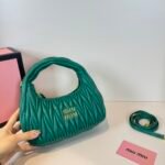Miu Miu Wander matelassé nappa leather hobo bag handbag - Bag - Image 6
