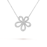 Van Cleef & Arpels Flowerlace pendant, White gold, diamonds