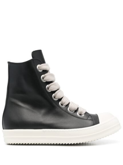 Rick Owens Jumbo Lace Padded Sneaks hi-top Black Milk - Shoes
