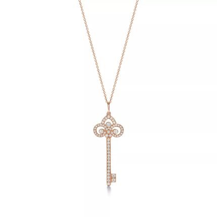 Tiffany Keys Fleur de Lis Key Pendant Necklace