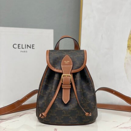 Celine Backpack Folco Mini Triomphe Tan - Bag