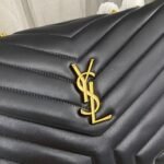 SAINT LAURENT Loulou medium quilted leather shoulder bag black - Bag - Image 8