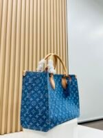LOUIS VUITTON LV Monogram Jacquard Denim Onthego MM Blue - Bag - Image 4