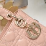 Dior Mini Lady Dior Bag Powder Pink Patent Cannage Calfskin Golden Hardware - Bag - Image 6