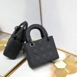 Dior Mini Lady Dior Bag Black Ultramatte Calfskin - Bag - Image 2