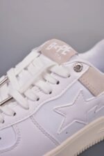 A BATHING APE® Bape Sta LOW 'SUEDE HEEL - WHITE - Shoes - Image 3