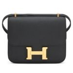 Hermes Black Epsom Constance Gold Hardware