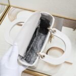 Dior Small Lady Dior Bag Powder White Patent Cannage Calfskin Golden Hardware - Bag - Image 9