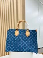 LOUIS VUITTON LV Monogram Jacquard Denim Onthego MM Blue - Bag - Image 2