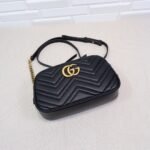 GUCCI Calfskin Matelasse GG Marmont Chain Shoulder Bag Black - Bag - Image 4