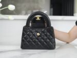CHANEL Shiny Aged Calfskin Quilted Nano Kelly Shopper Black - Bag - Image 7