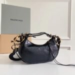 BALENCIAGA Le Cagole XS studded croc-effect leather shoulder bag-black - Bag - Image 3
