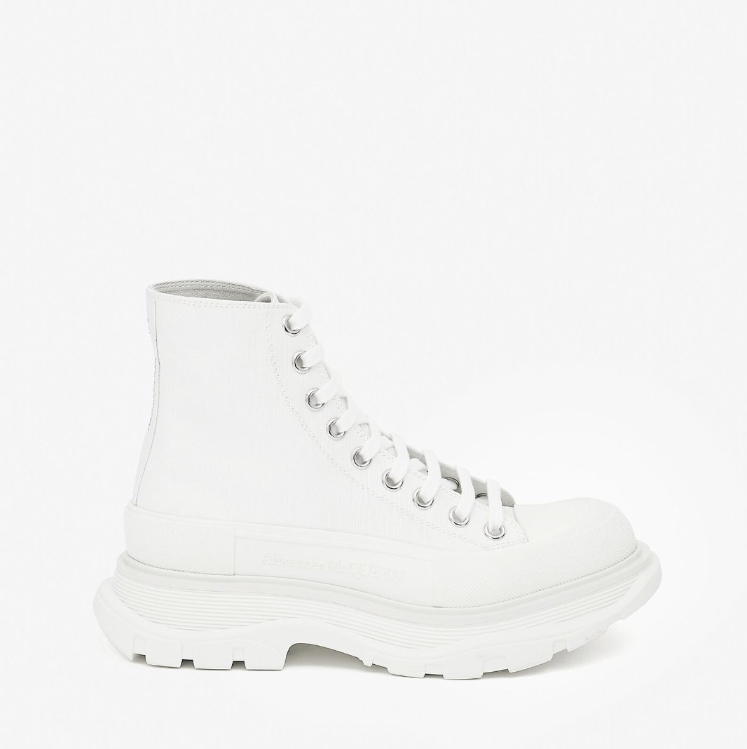 C30E8FC4-0040-1D37-750D-718181992547 ALEXANDER MCQUEEN Tread Slick cotton-canvas boots White - Image 1
