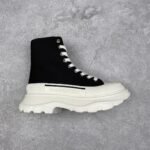 ALEXANDER MCQUEEN Tread Slick cotton-canvas boots black/white - Shoes - Image 4