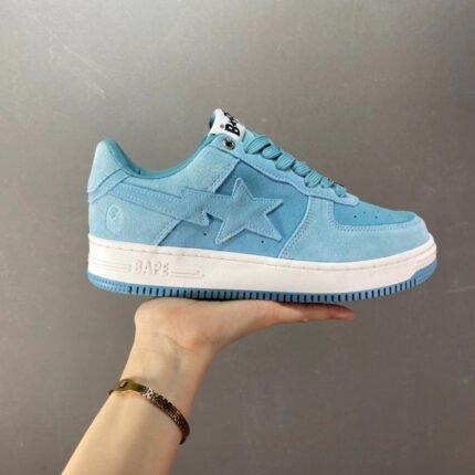 A BATHING APE® Bape Sta LOW Low Blue Suede - Shoes
