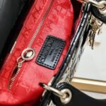 Dior Small Lady Dior Bag Powder Black Patent Cannage Calfskin Golden Hardware - Bag - Image 9