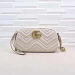 GUCCI Calfskin Matelasse GG Marmont Chain Shoulder Bag - Image 9