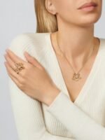 Van Cleef & Arpels Flowerlace Between the Finger ring, Yellow gold, diamonds, Small model - Image 5