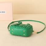 Miu Miu Arcadie matelassé nappa leather bag green - Image 4