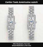 Cartier Tank Américaine Cartier watch, White Gold, Diamonds, Small Model - Image 5