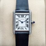 Cartier Tank Must de Cartier watch, White Gold, Diamonds, Small Model - Image 3