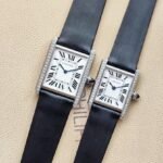 Cartier Tank Must de Cartier watch, White Gold, Diamonds, Small Model - Image 2
