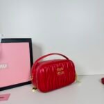 Miu Miu Logo Patch Zipped Clutch Bag - Image 2