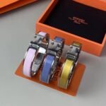 Hermes Clic H Enamel Palladium Plated Narrow Bracelet - Accessories - Image 3