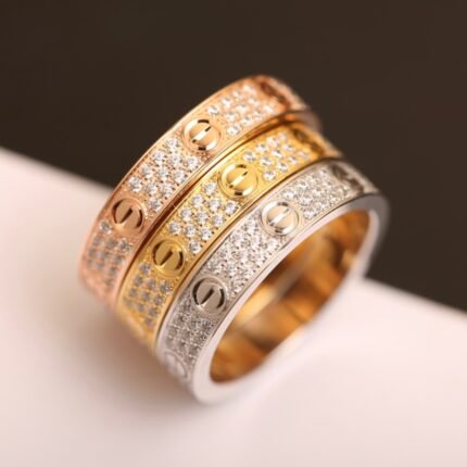 Cartier 18K LOVE PAVE DIAMOND RING - Accessories