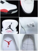 Jordan Air Jordan 4 retro white black red - Shoes - Image 9