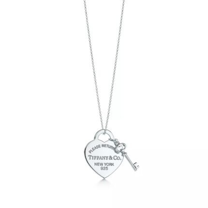 Tiffany Heart Tag with Key Pendant Necklace