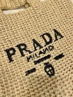 Prada Crochet tote bag Raffia bag - Image 5