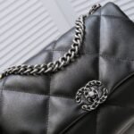 Chanel Calfskin Quilted Large Chanel 19 Flap Black - Bag - Image 5