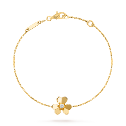 Van Cleef & Arpels Vinatge Frivole bracelet, Yellow gold, diamonds, Mini model