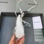 BALENCIAGA Le Cagole mini studded croc-effect leather shoulder bag white - Bag - Image 4