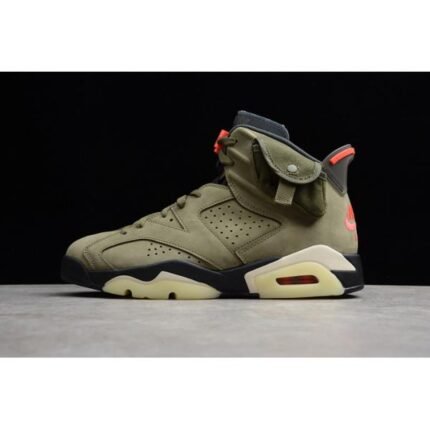 Travis Scott Air Jordan 6 Medium Olive Cactus Jack CN108 - Shoes
