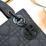 Dior Mini Lady Dior Bag Black Ultramatte Calfskin - Bag - Image 4