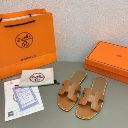 Hermes Oran Sandal Leather Sandals Slippers - Shoes