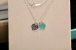 Tiffany Blue Double Heart Tag Pendant - Image 6