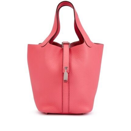 Hermes Clemence Picotin Lock Bag Golden Hardware-Pink Bag