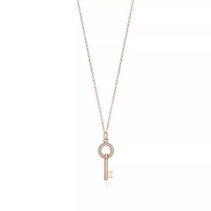 Tiffany Keys Modern Keys Open Round Key Pendant Necklace